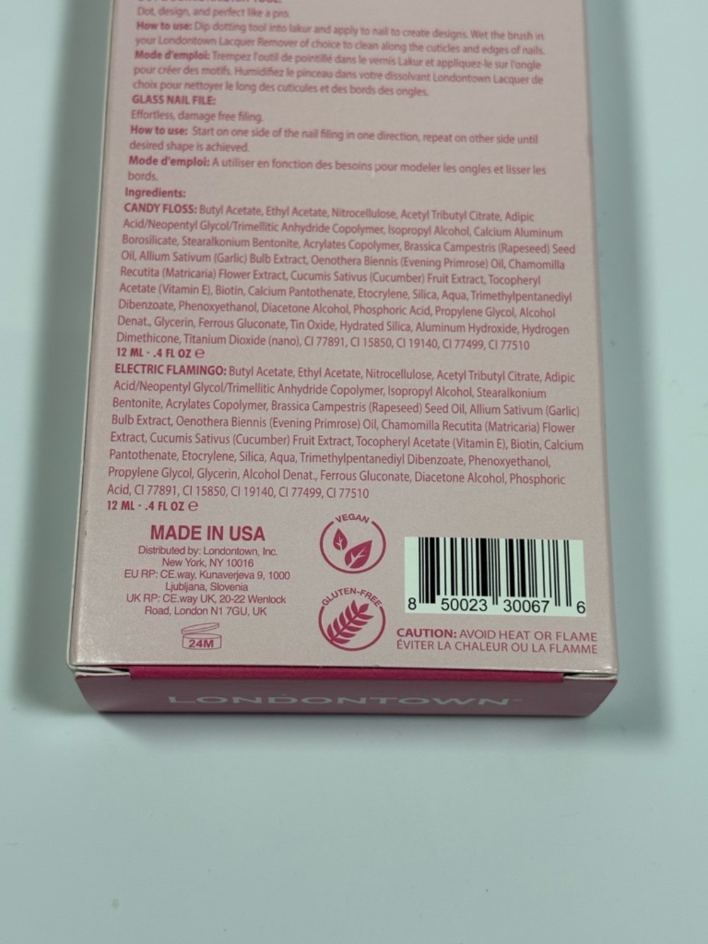 Londontown Queen of Hearts Galentine’s Day Manicure Set Lakur Nail Polish NIB - Picture 7 of 11